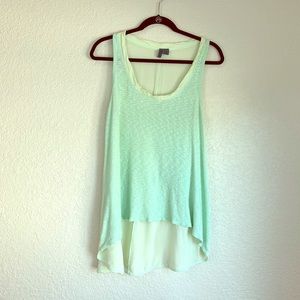 Left of center hi-low tank